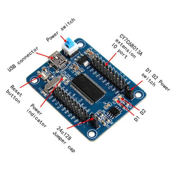 EZ-USB FX2LP CY7C68013A USB Mantık Analiz Kartı Logic Analyzer - 5