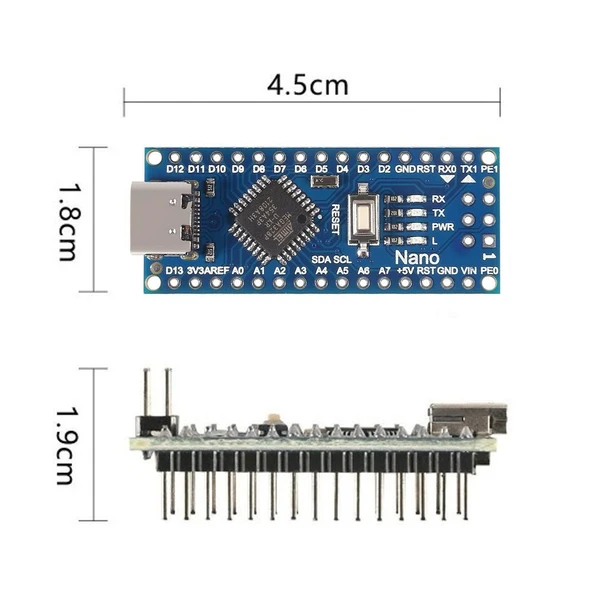 Nano V3.0 ATMEGA328P Micro-USB - Resim 4