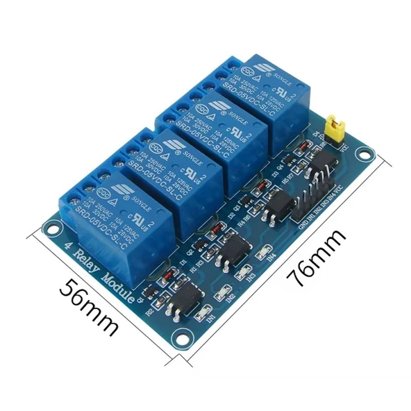 4 Yönlü Röle Optocoupler Gösterge Işıklı Output 5V - 4