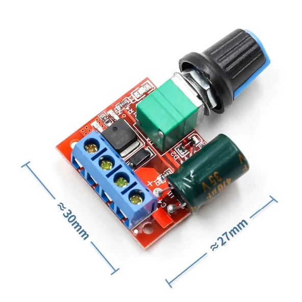 PWM DC Motor Hız Ayarlayıcı 5V-35V Speed Regulator Switch 5A Switch Function LED Dimmer - Resim 4