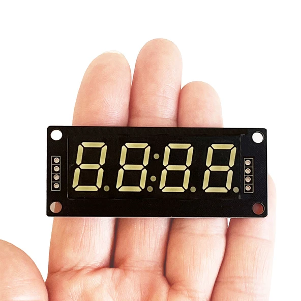 4 Basamaklı LED Gösterge Modülü 7-segment TM1637 - Resim 3