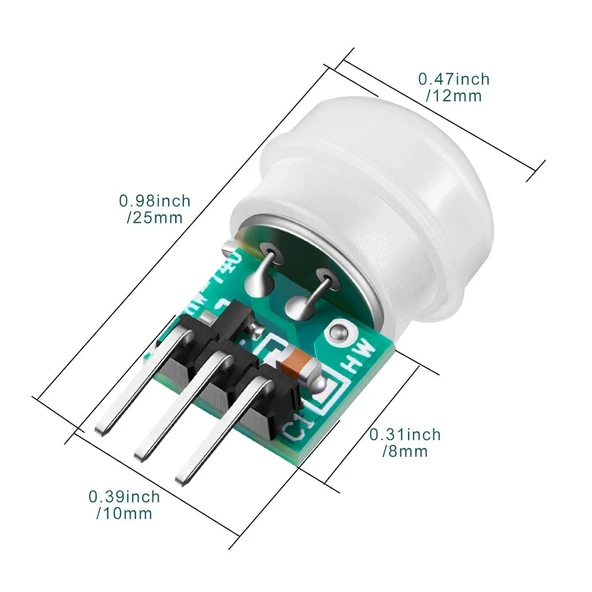 Mini PIR Dedektörü Sensör AM312 - Resim 4