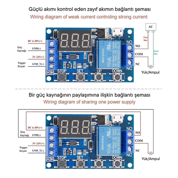 Tek Yön Zaman Ayarlı Tetiklemeli Röle Power Off - 4
