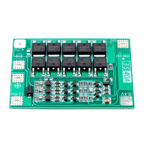 3 strings 11.1V 12.6V 18650 Lityum Batarya Koruma Devresi - Resim 2