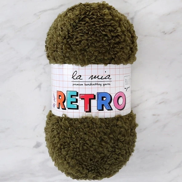 La Mia RETRO Asker Yeşili El Örgü İpi - LM8001 ürün görseli 1