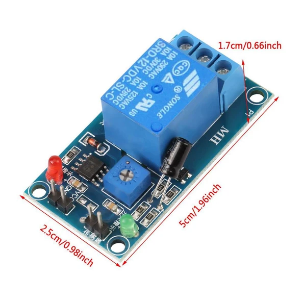 12V Toprak Nem Sensör Rölesi Ayarlı Nem Otomatil Sulama Ayar Kartı - Resim 4