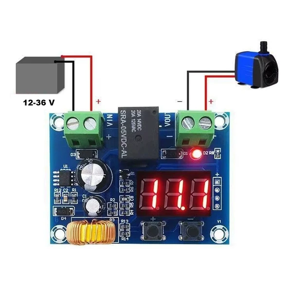 XH-M609 DC Voltaj Koruma Modülü Lityum Piller için Output 12-36V - Resim 4