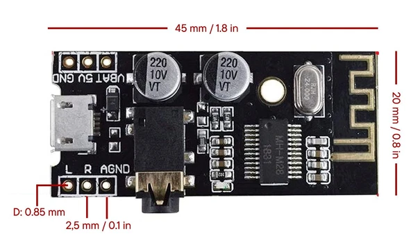 MH-MX8 Kablosuz Ses Modülü Audio Wireless Bluetooth Module - Resim 4