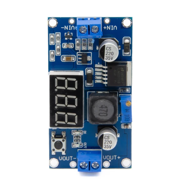 LM2596 DC-DC Ayarlanabilir Step-Down Modül Dijital Voltmetre Göstergeli - 4