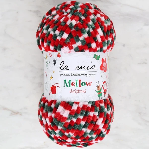 La Mia Mellow Christmas Gümüş simli El Örgü İpi -