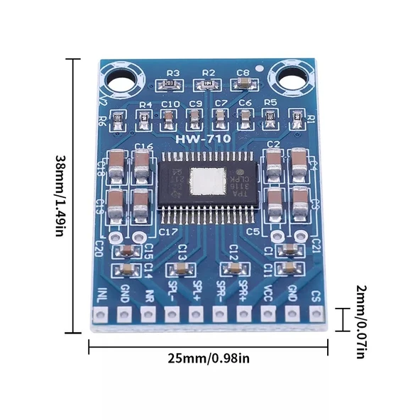 XH-M562 TPA3116D2 Mini Dijital Stereo Audio Amfi Kartı Class D Dual 50W - Resim 4