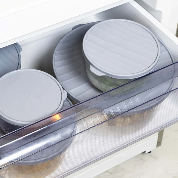 6’lı Yuvarlak Saklama Kabı Seti – Kırılmaz, Çizilmez, Sızdırmaz - 11