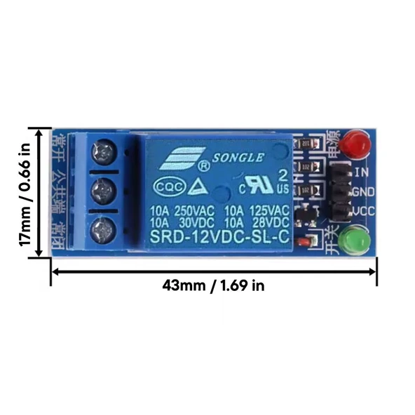 Tek Yön 1-Way Relay Module 12V Röle Modül Düşük Seviye Tetikleme Rölesi - Resim 4