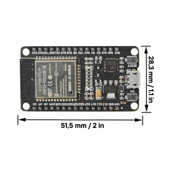 WIFI+Bluetooth ESP-32 ESP-32S Wifi ve Bluetooth Geliştirme Kartı - 4