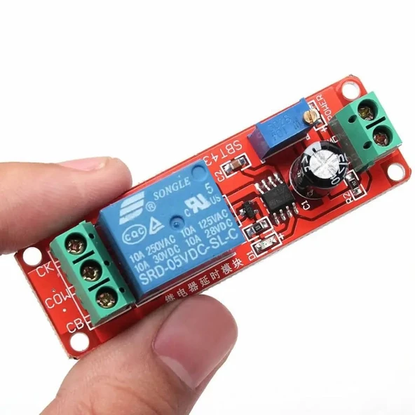 NE555 Zaman Gecikmeli Röle Kartı Monostable (5V) Otomotiv Elektrikli Aletler - Resim 3
