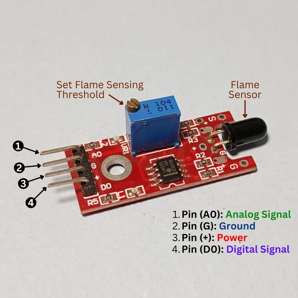 KY-026 Infrared Alev Algılama Sensörü - Resim 5