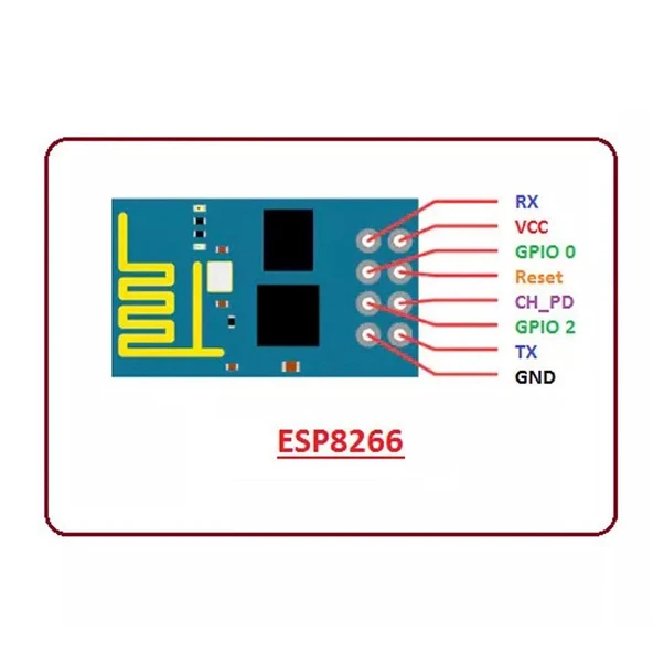 ESP-01S 8266 Serial to WIFI Modül - Resim 5