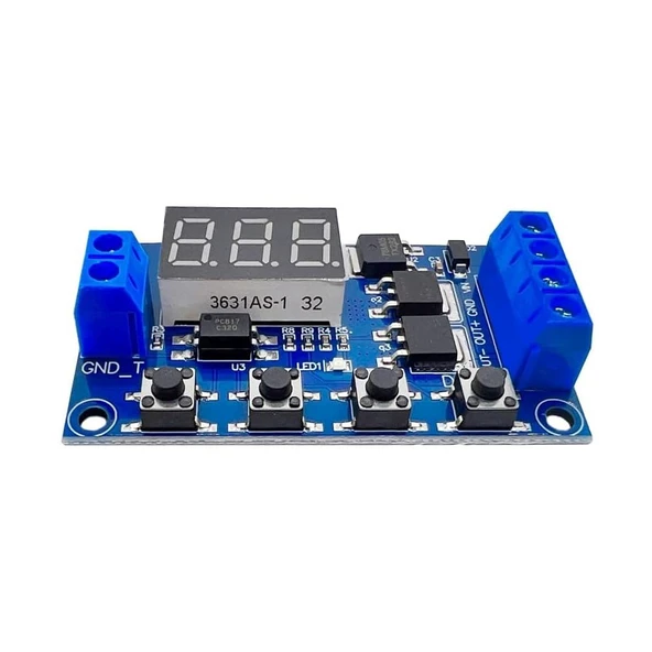 Dual MOS 12 24V Zaman Ayarlı Geciktirmeli LED Ekran Zaman Rölesi - 2