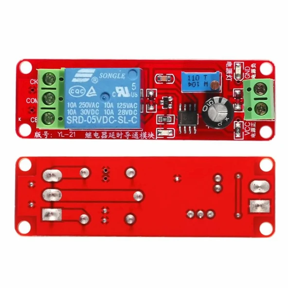 NE555 Zaman Gecikmeli Röle Kartı Monostable (5V) Otomotiv Elektrikli Aletler - Resim 2