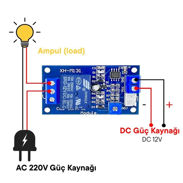 XH-M131 12V Otomatik Parlaklık Kontrollü Photoresistor Modül - 4