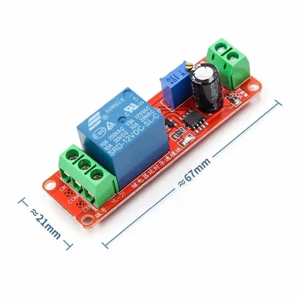 NE555 Zaman Gecikmeli Röle Kartı Monostable (12V) Otomotiv Elektrikli Aletler - 4
