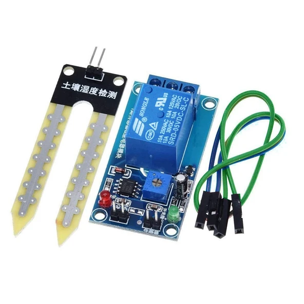 5V Toprak Nem Sensör Rölesi Ayarlı Nem Otomatil Sulama Ayar Kartı