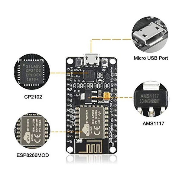 ESP8266 CP2102 Geliştirme Kartı - 2