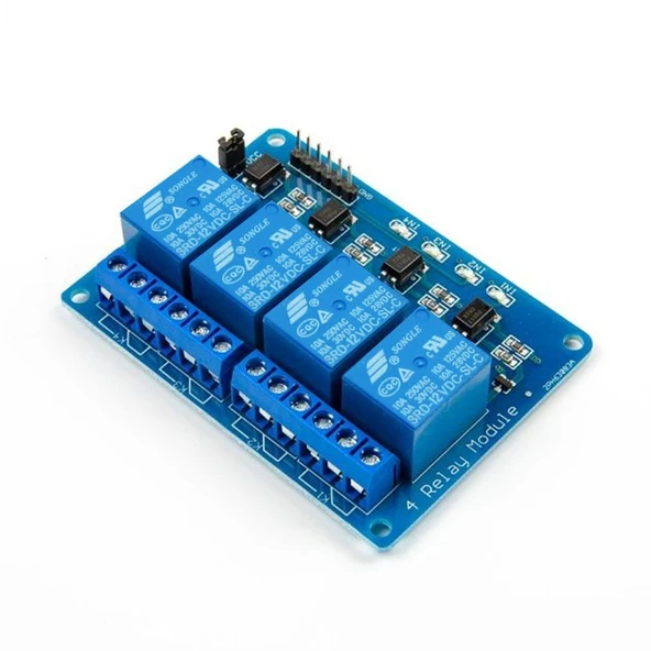 4 Yönlü Röle Optocoupler Gösterge Işıklı Output 12V - Resim 2
