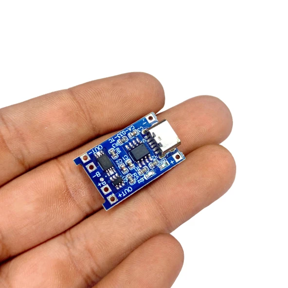 TP4056 1A Lityum Pil Şarj Modülü Type-C USB Şarj Korumalı - Resim 3