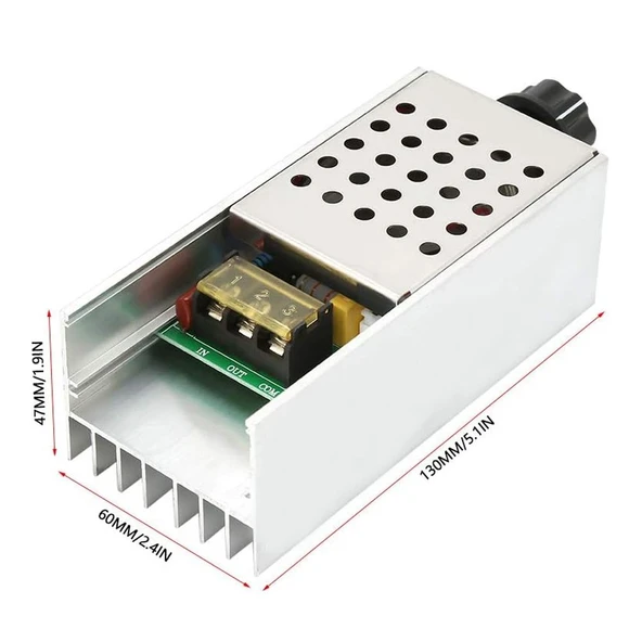 6000W Yüksek Güç Elektronik Voltaj Regülatör Modülü Hız Sıcaklık Kontrol Koruyuculu - Resim 4