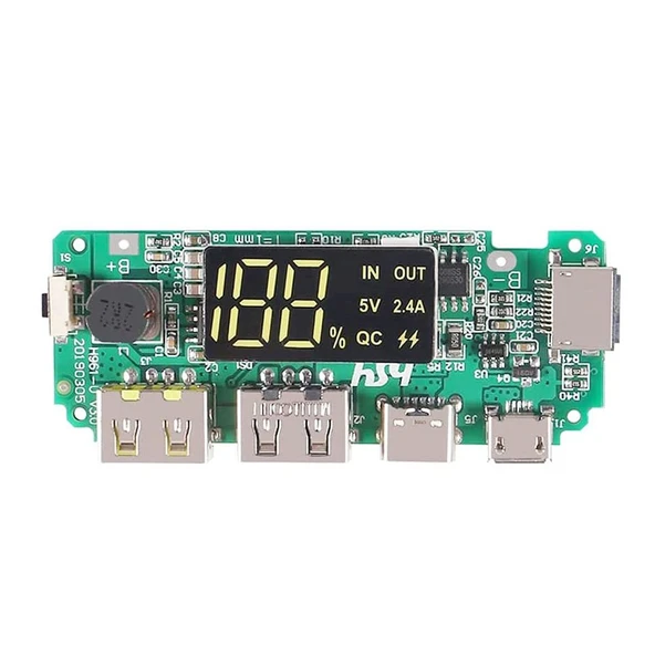 18650 Lityum Pil Şarj Modülü Dijital Göstergeli 5V2.4A 2A 1A Dual USB Çıkış - Resim 2