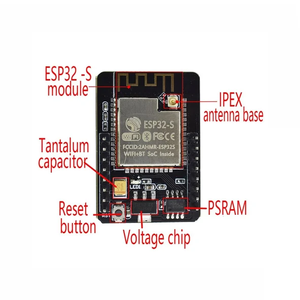 ESP32-CAM WiFi Bluetooth Geliştirme Kartı - 6