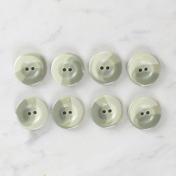 Loren Crafts 8'li Düğme Yeşil- 1127 - Resim 2
