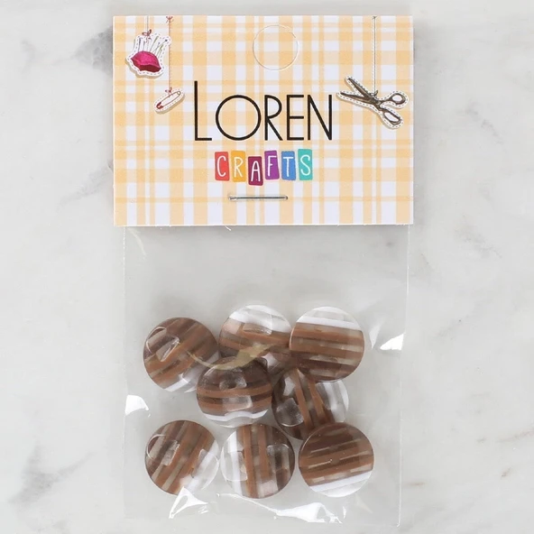 Loren Crafts 8'li Desenli Düğme - 1088 ürün görseli 1
