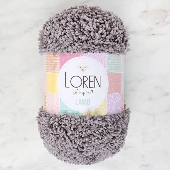 Loren Lamb Gri El Örgü İpi - R025 ürün görseli 1
