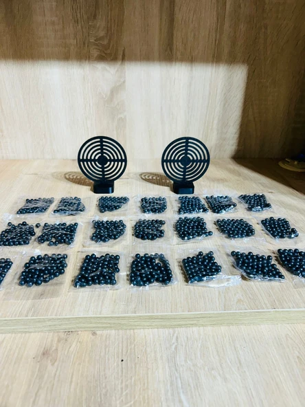 Hedef 2 Adet 9 cm + 21 Paket Plastik Boncuk - 1