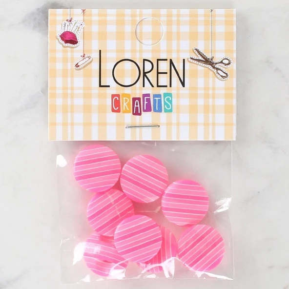 Loren Crafts 8'li Desenli Düğme - 1095 ürün görseli 1