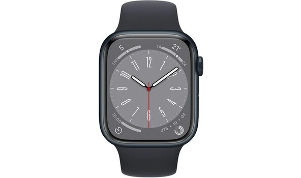 Apple Watch Series 8 GPS 45mm Gece Yarısı Alüminyum Kasa ve Spor Kordon Akıllı Saat - 2
