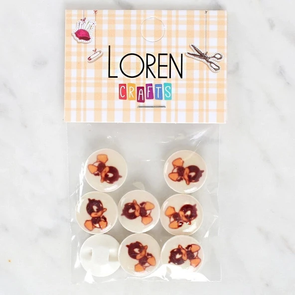 Loren Crafts 8'li Ördek Düğme - 1201 ürün görseli 1