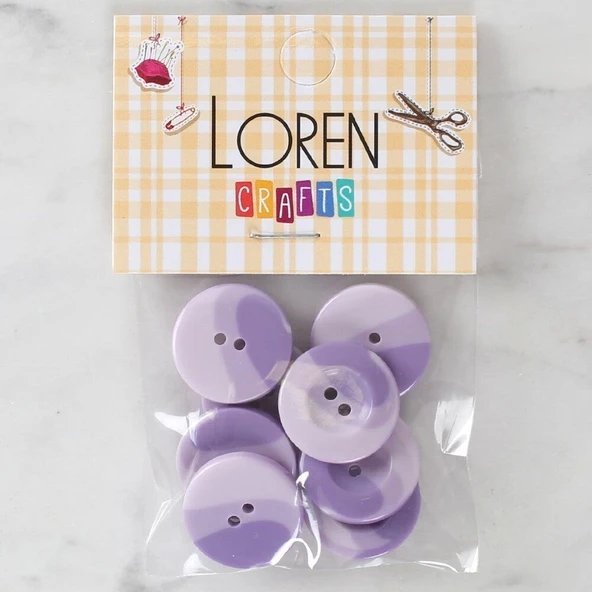 Loren Crafts 8'li Düğme Mor - 1136 ürün görseli 1