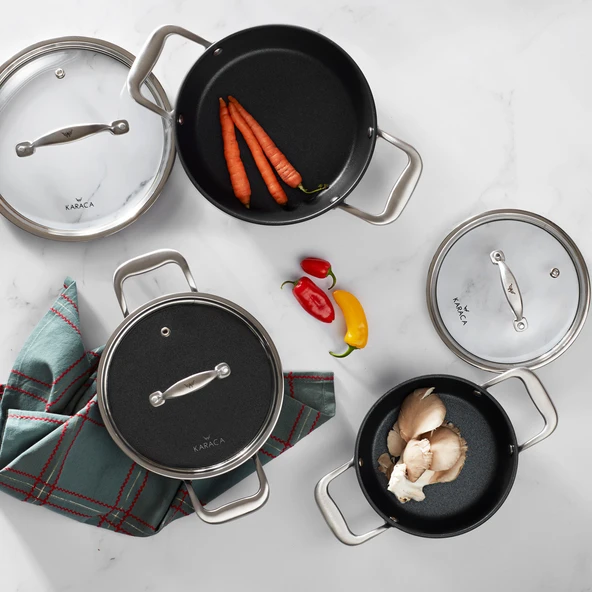 Karaca Biodiamond Pro İndüksiyon Tabanlı 6 Parça Sahan Set ürün görseli