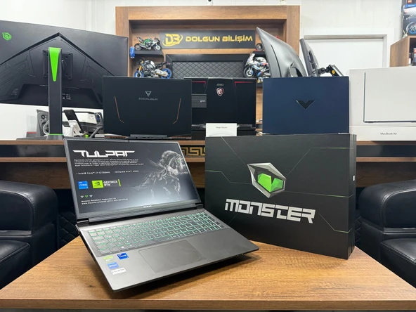 Monster Tulpar T6 V3.1.5 Intel Core i7 13700HX 32GB RAM 1TB SSD RTX4060 W11 16” FHD+ 165Hz (İKİNCİ EL)