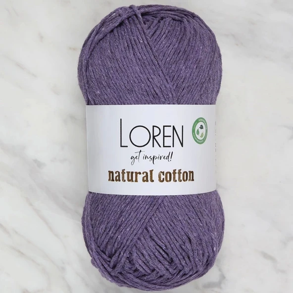 Loren Natural Cotton Mor El Örgü İpi - R093 ürün görseli 1
