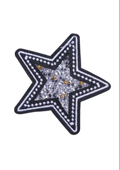 Aplike Ütü İle Yapışan Taşlı Yıldız Arma 5 cm ürün görseli 1