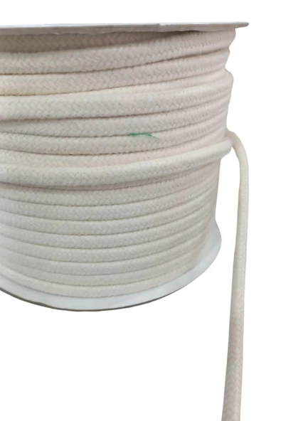 Bağcık İpi Pamuk 0,5 cm Krem 5 Metre - Resim 2