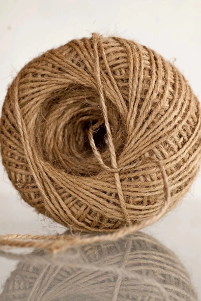 Jut İpi 100 gr Doğal İp, Çuval İp, Hasır İp, Hasır Renk 1 Adet - Resim 2