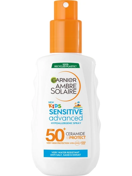 Garnier Ambre Solaire Sensitive Advanced Çocuk Hipoalerjenik Güneş Koruyucu Sprey SPF50+ 150ML - 6