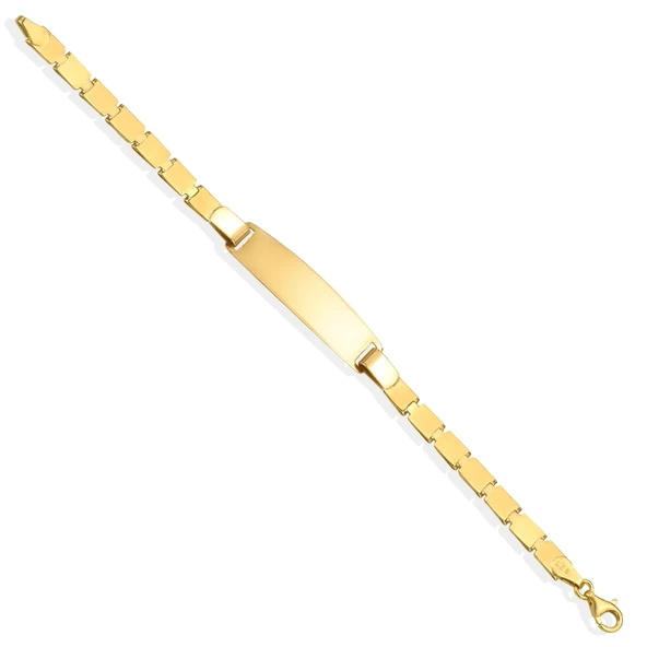 14 Ayar Altın Kaplama Kişiselleştirilmiş Bebek&Çocuk İsim Gümüş Bileklik - BPC00109 - Resim 4