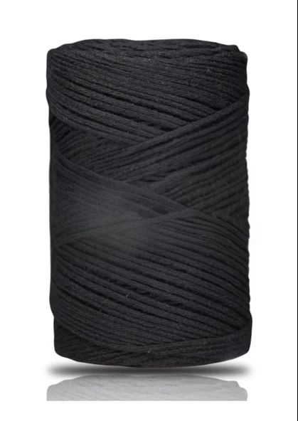Pamuk Makrome 2 mm Siyah ürün görseli 1