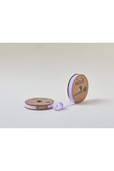 Biye Çizgili Katlı C07 Lila 2 cm 25 Metre %65 Koton %35 Polyester ürün görseli 1